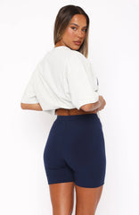 Offstage Ribbed Bike Shorts Space Navy