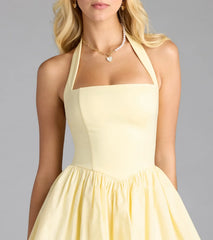Sweetheart Certified Halter Skater Dress