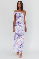 Gala One-Shoulder Maxi Dress Orchid Lilac