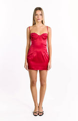 Trouble Wine Mini Dress