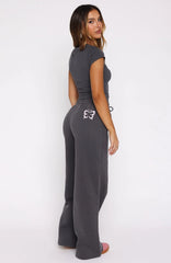 Lucky Thirteen Audrina Wide Leg Sweatpants Volcanic