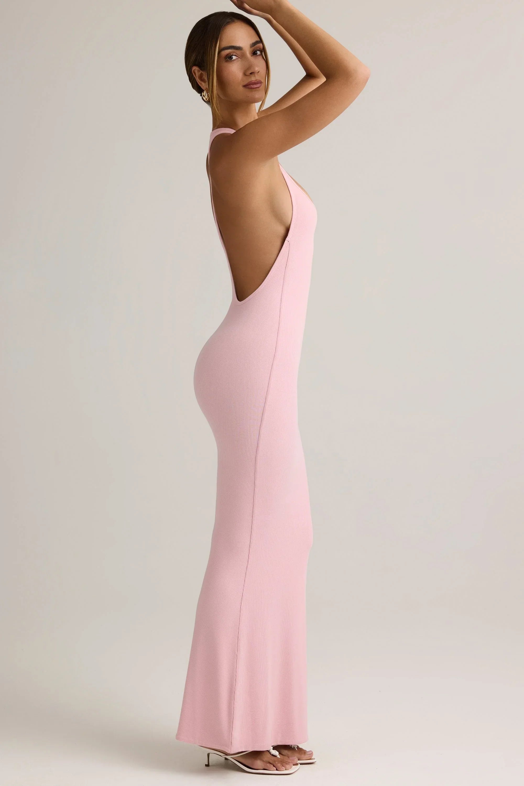 Modal Racerback Maxi Dress in Baby Pink