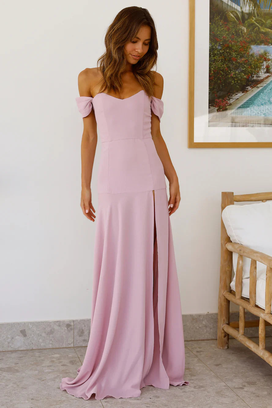 Blushing Cinderella Maxi Dress