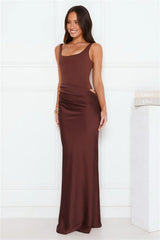 Effortlessly Yours Satin Maxi Dress