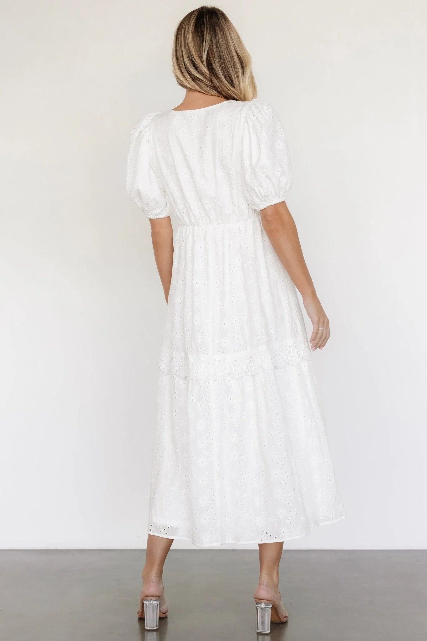 Jackie Eyelet Maxi Dress | Off White