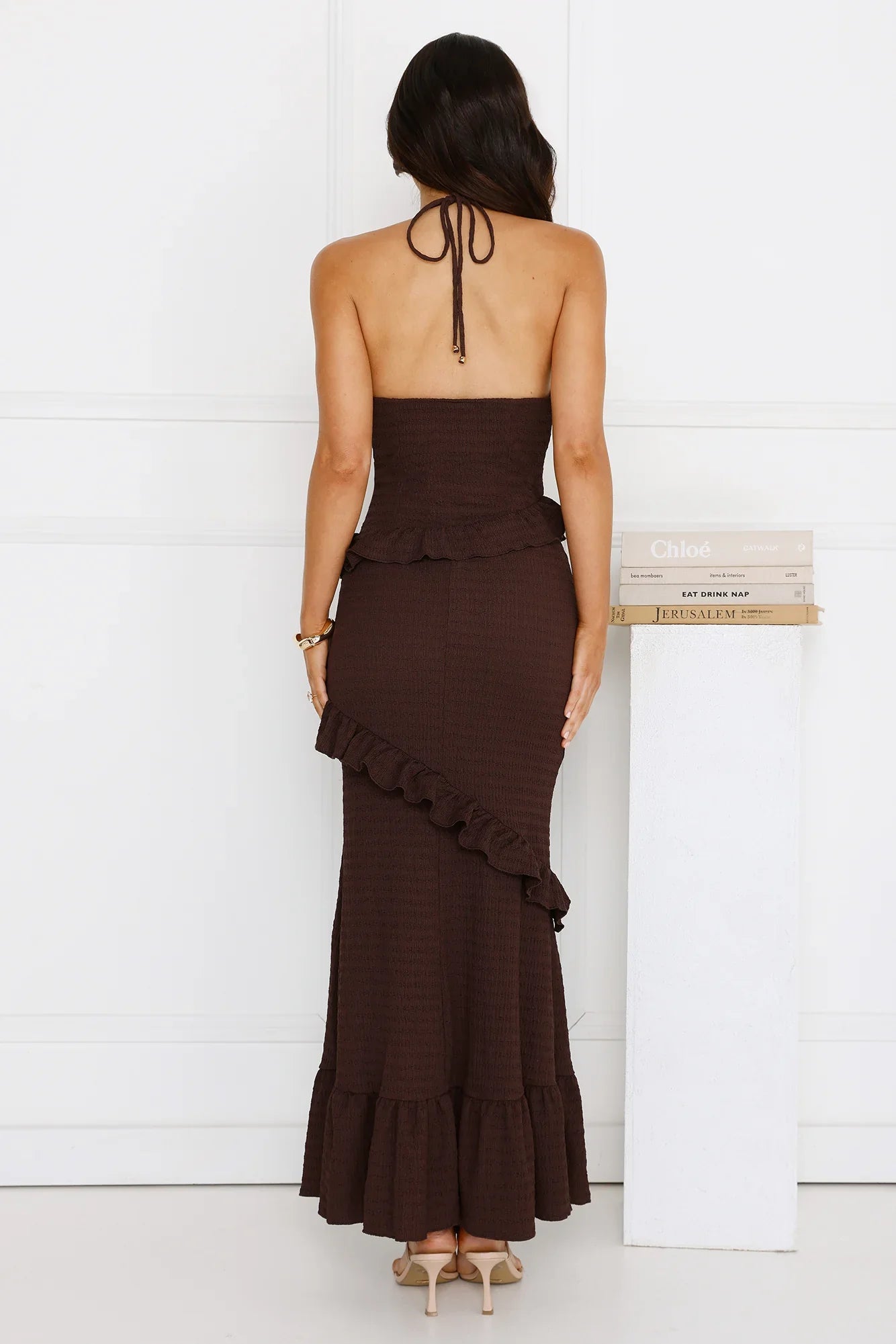 Mango Mojito Halter Maxi Dress