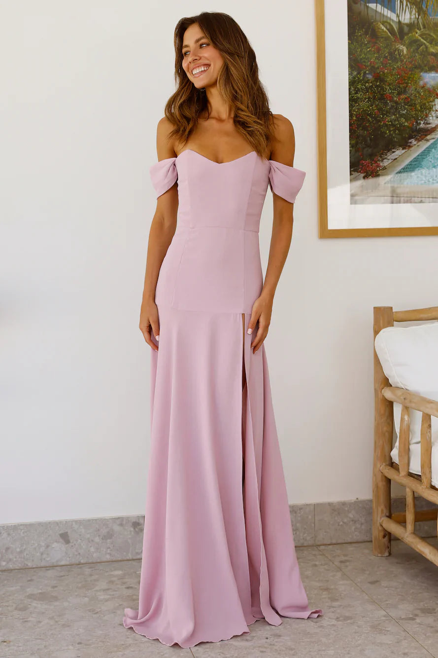 Blushing Cinderella Maxi Dress