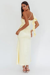 Carmel One-Shoulder Split Maxi Dress Butter