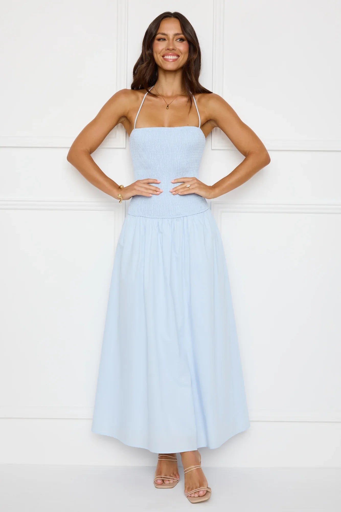 Unmatched Energy Halter Maxi Dress
