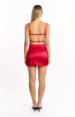 Trouble Wine Mini Dress