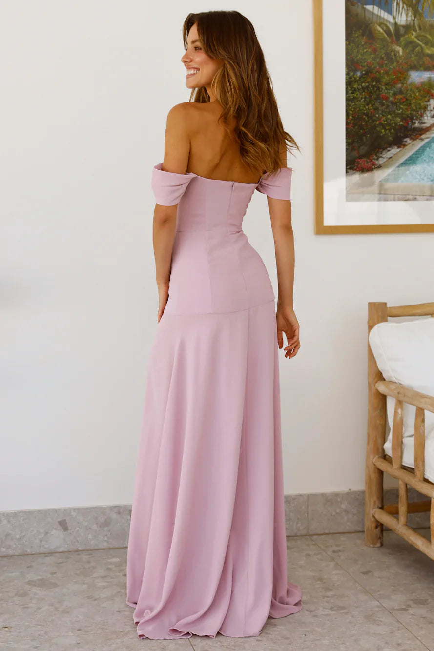 Blushing Cinderella Maxi Dress