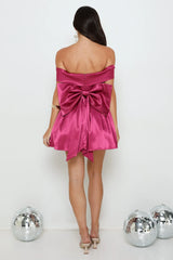 Luxe Language Off Shoulder Mini Dress
