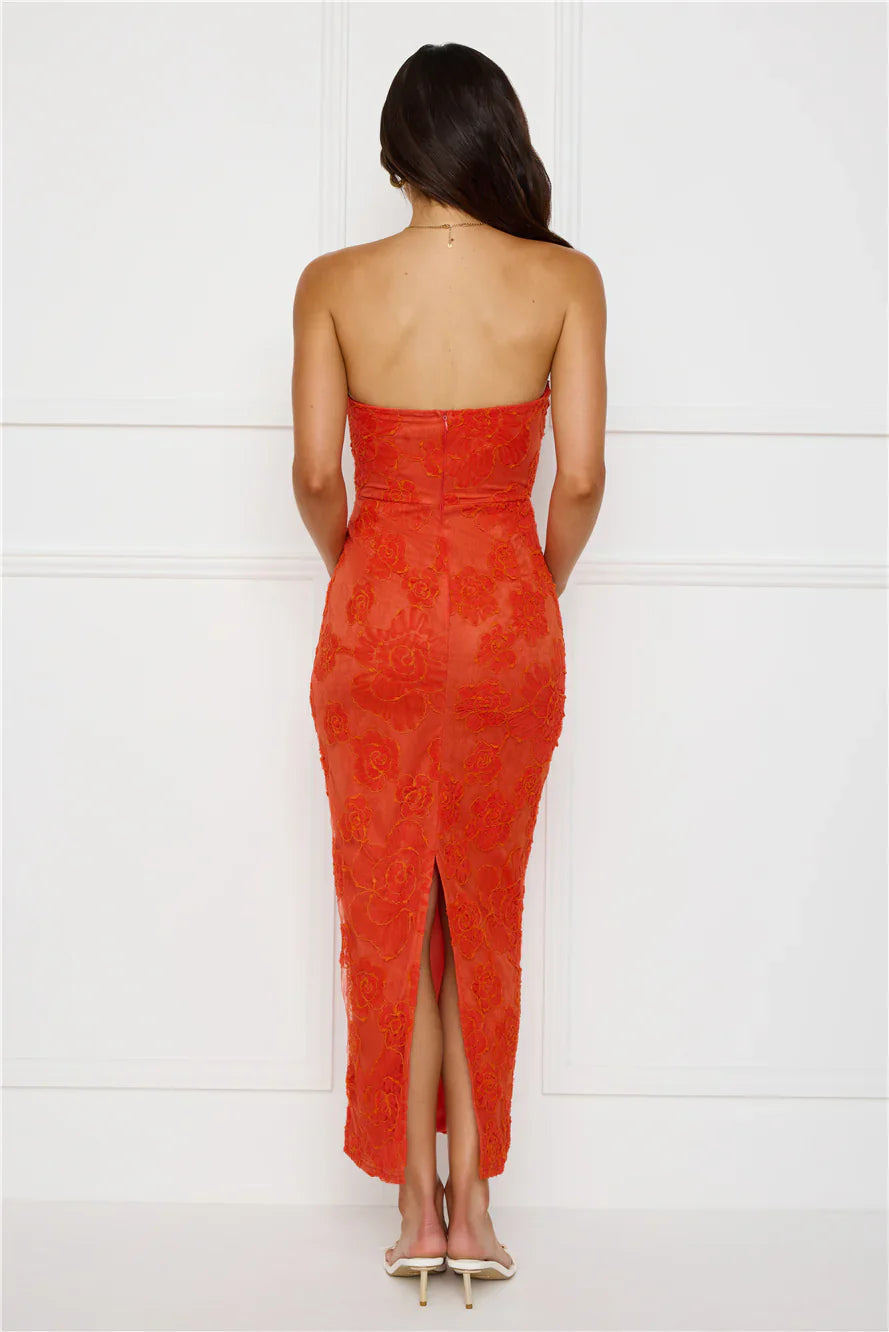 Crowned In Confidence Strapless Maxi Dress