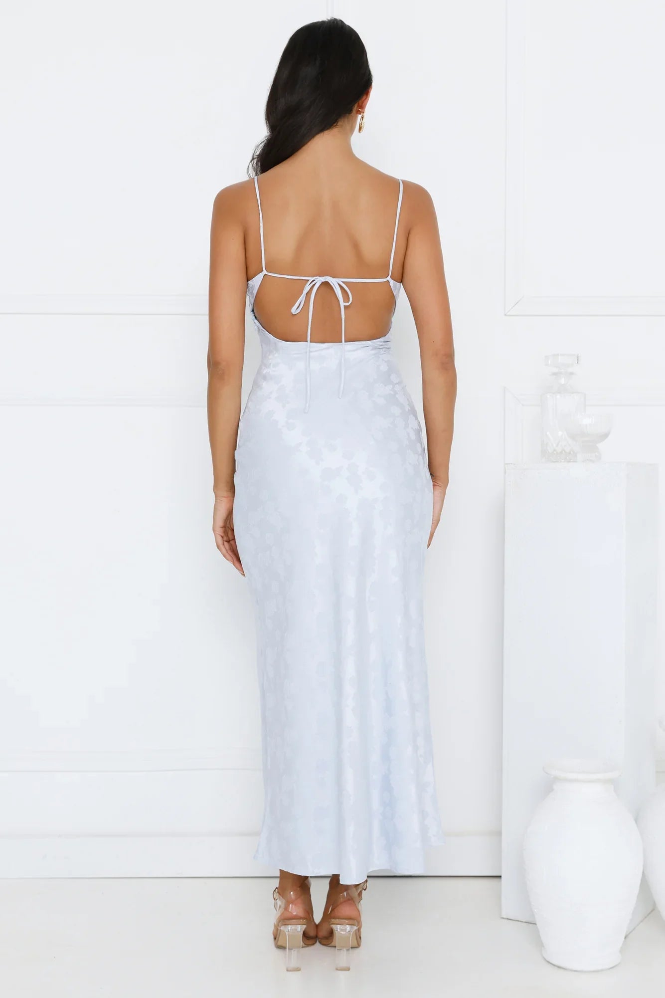 Floral Kiss Satin Maxi Dress