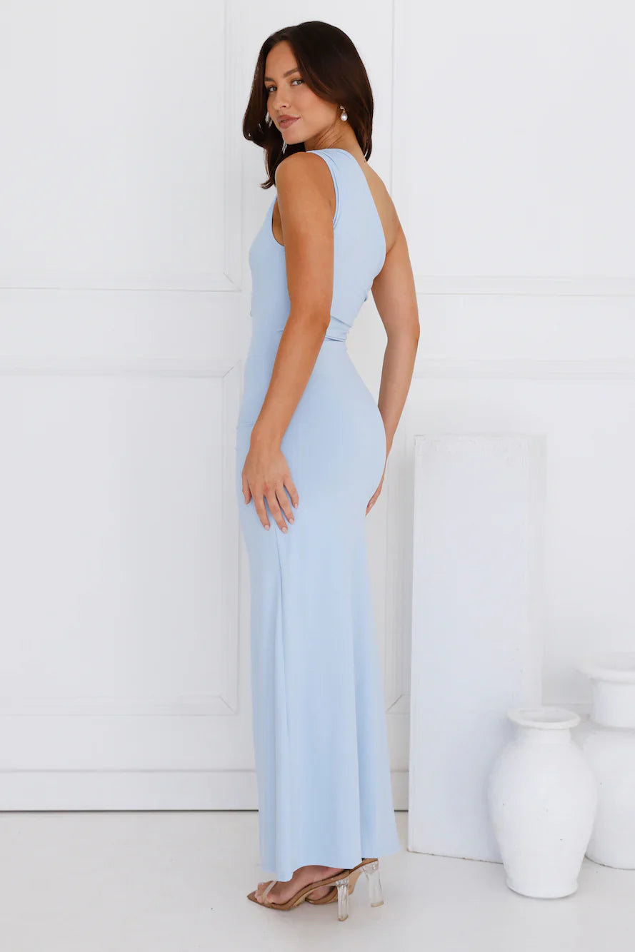 Stay Classy One Shoulder Maxi Dress
