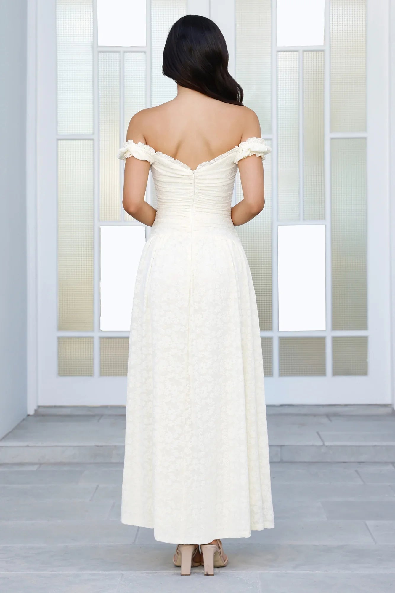 Soft Serve Off Shoulder Maxi Dress