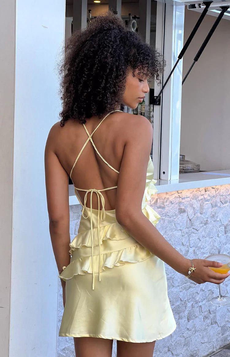 Lydia Yellow Mini Dress