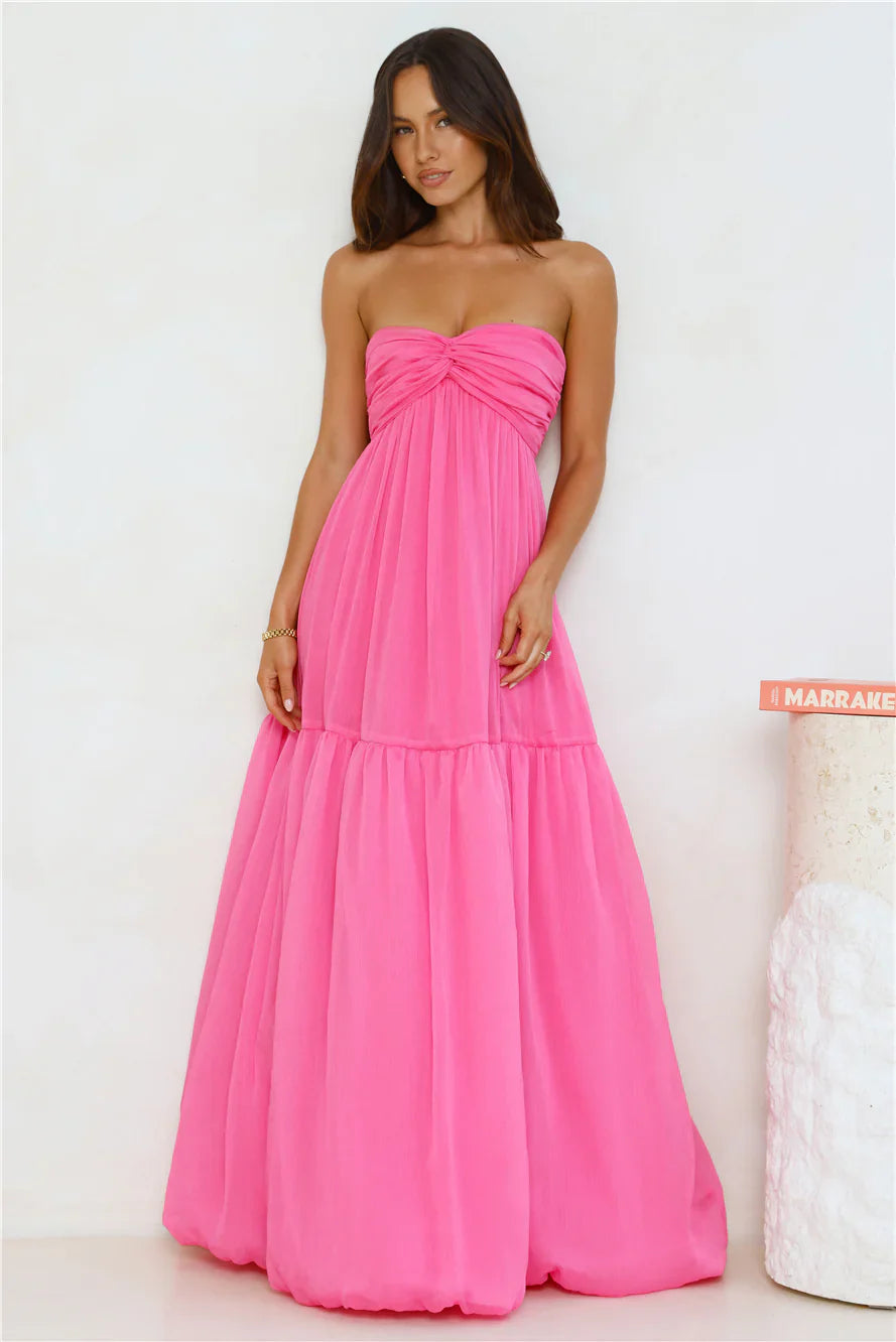 Unforgettable Style Strapless Maxi Dress