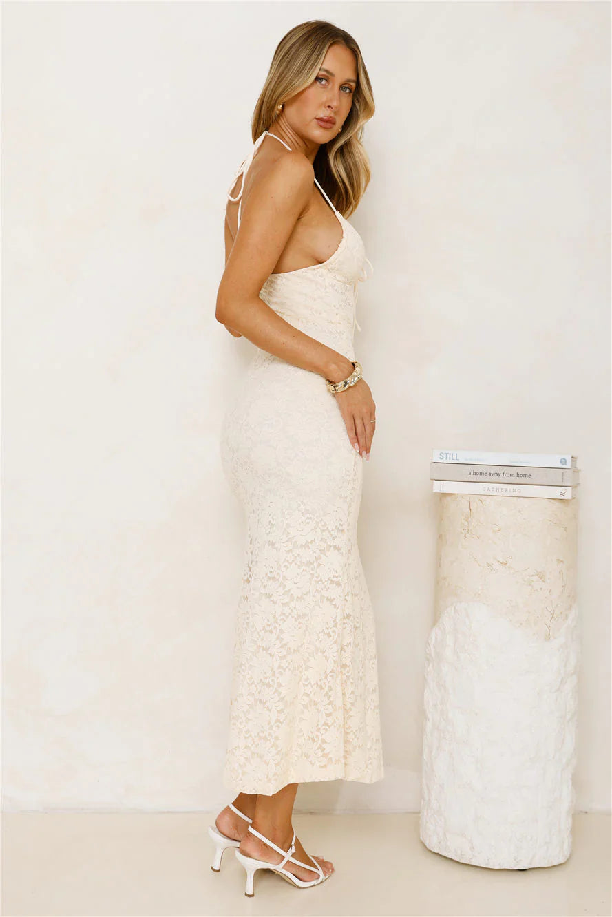 Iconic In Style Lace Midi Dress