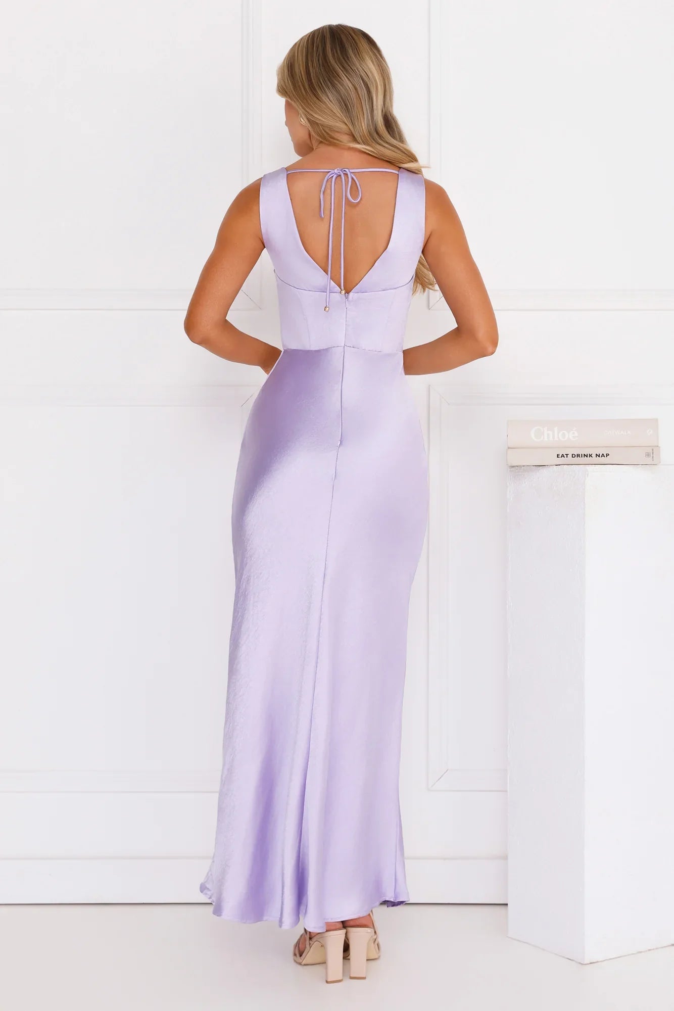 Crystal Luxe Satin Maxi Dress