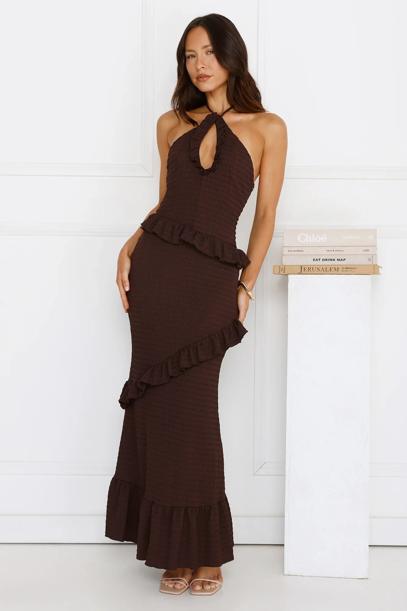 Mango Mojito Halter Maxi Dress