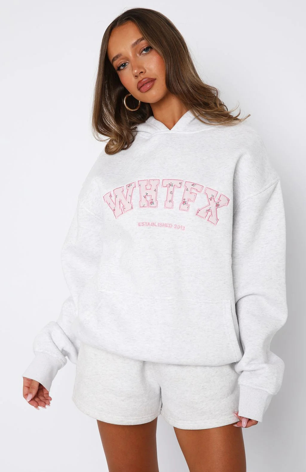 Sweet Sweet Moments Oversized Hoodie Grey Marle
