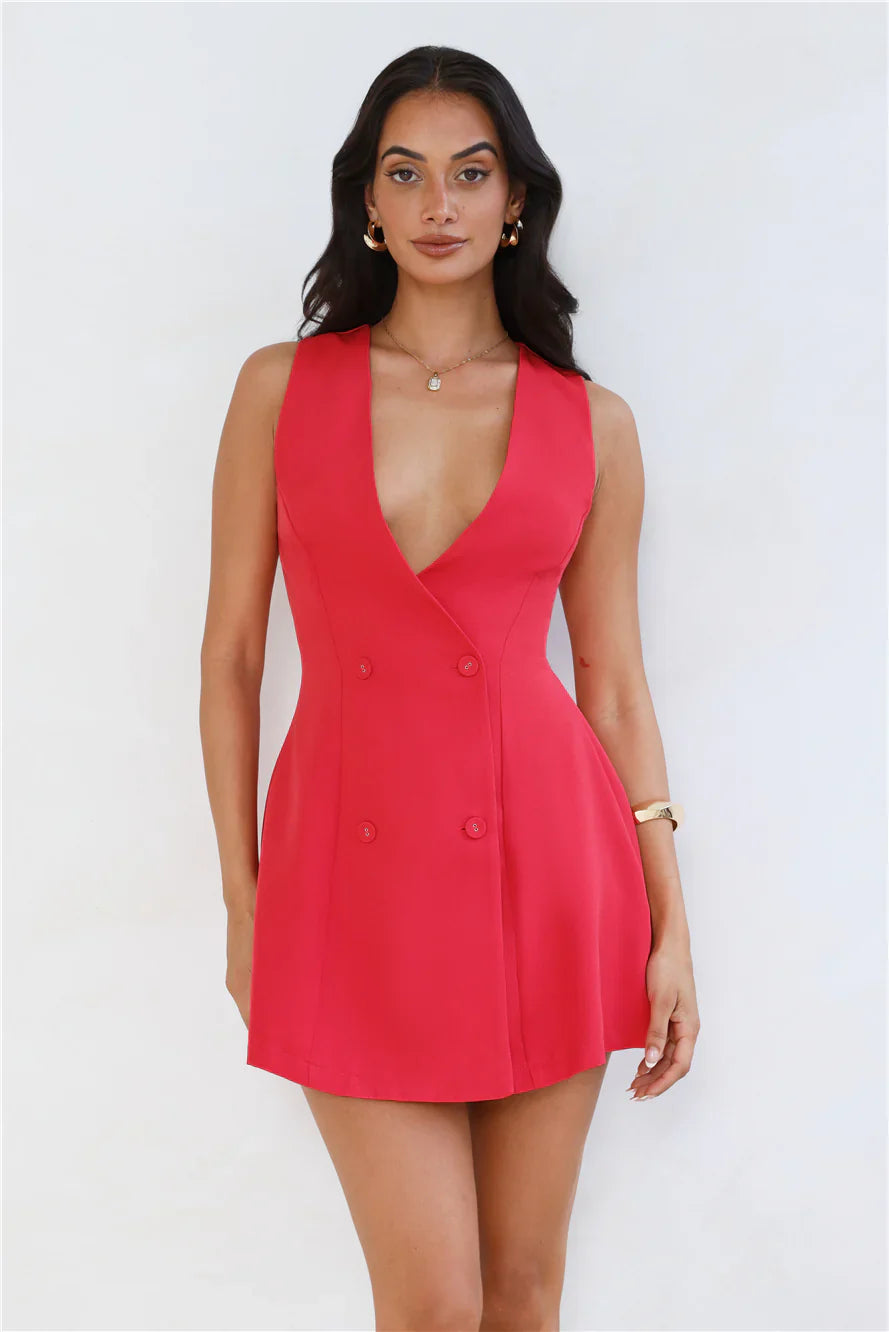 Office Chic Tailored Mini Dress