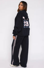Lucky Thirteen Charise Wide Leg Sweatpants Navy