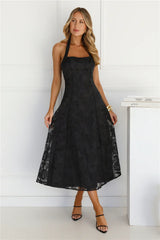 Disco Daze Halter Midi Dress