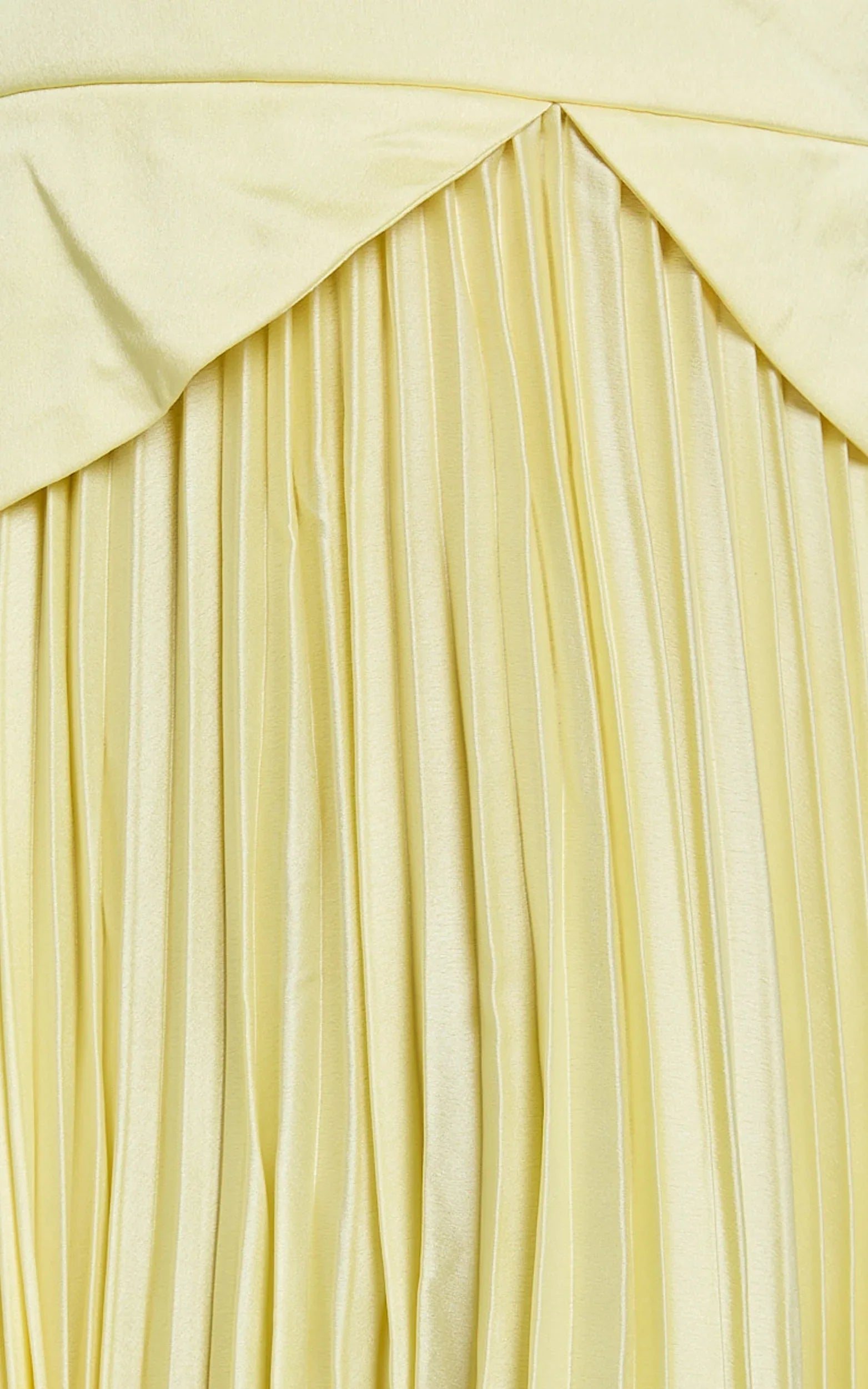 Shay Maxi Dress Sweetheart Cut Out Pleated Dress in Lemon