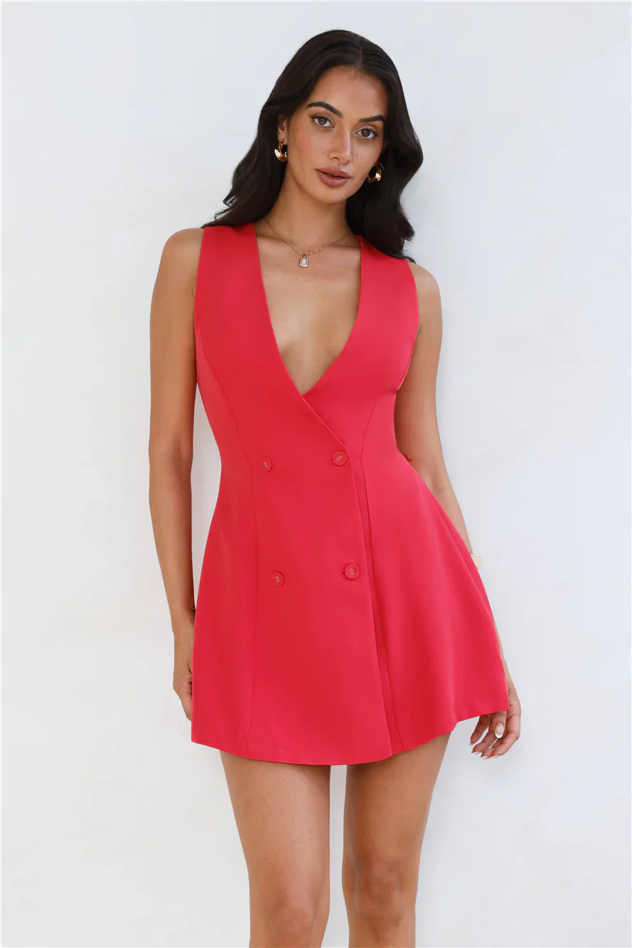 Office Chic Tailored Mini Dress