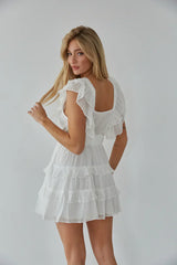 Xena Flutter Sleeve Mini Dress