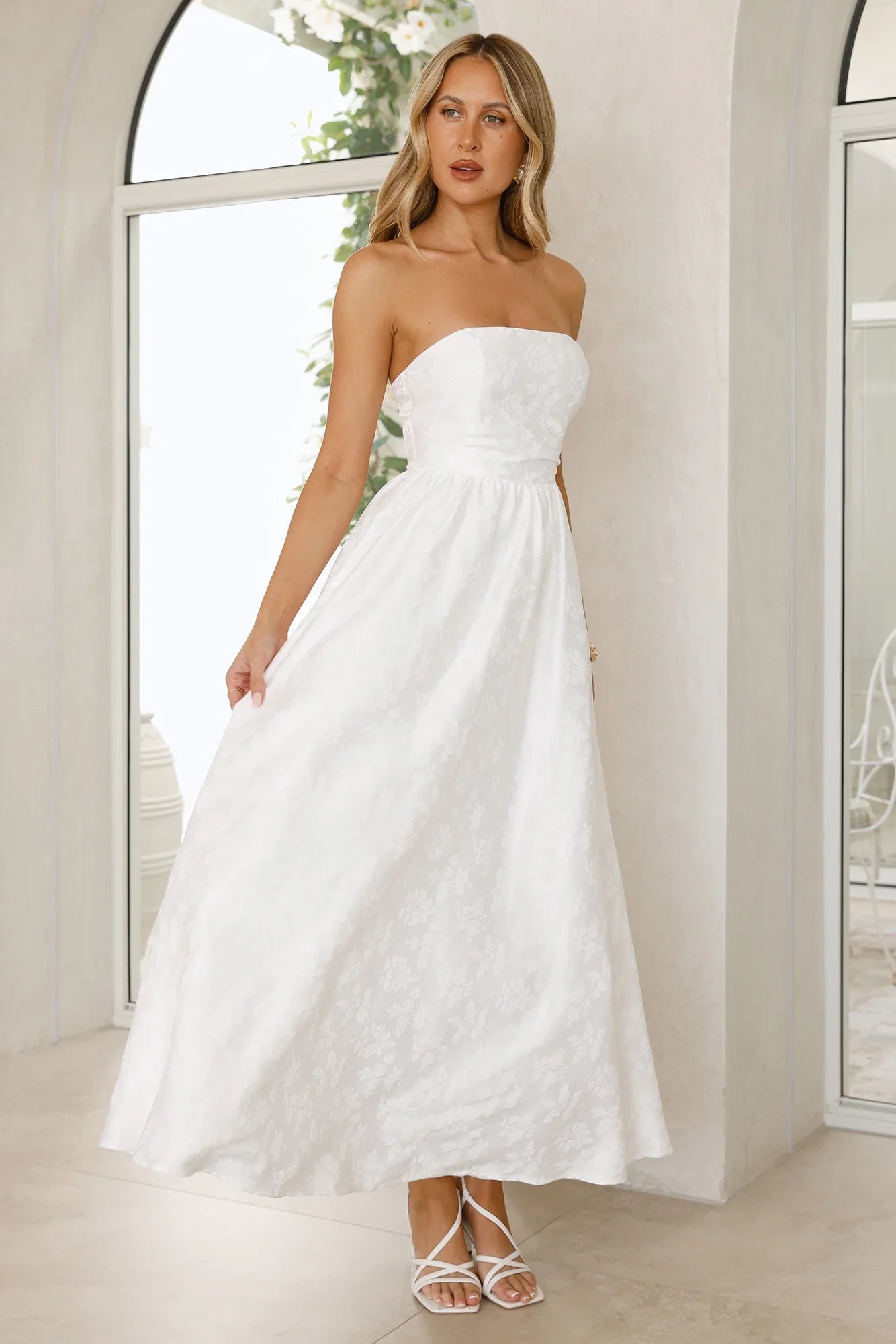 Dancing In Magic Strapless Maxi Dress