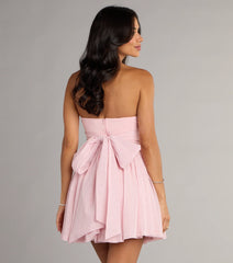 Glitter Crush Bow Back Skater Dress